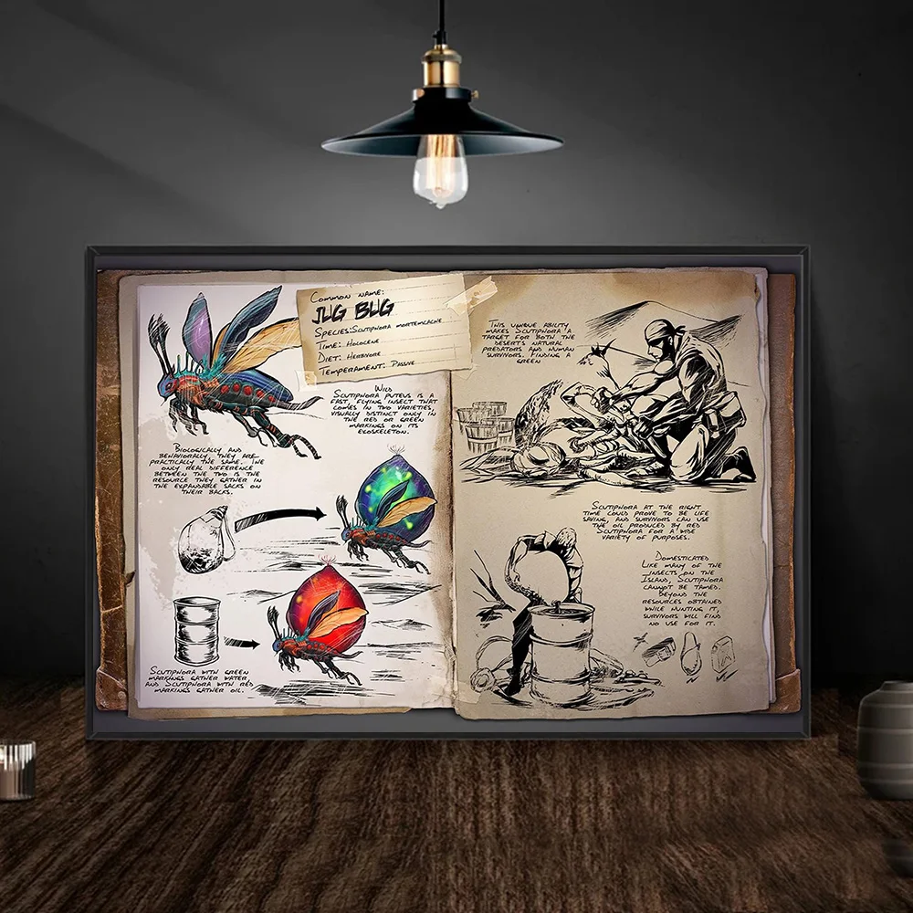 Vintage Survival Evolved Adventure Game Poster Prints Ark Books Survival Game Canvas Painting Boys Room Gamer Wall Home Decor - Image 3