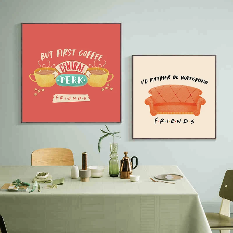 Classic TV Show Friends Central Perk Coffee Sofa Poster Canvas Painting Nordic Wall Art For Cafe Living Home Room Decor Cuadros - Image 2