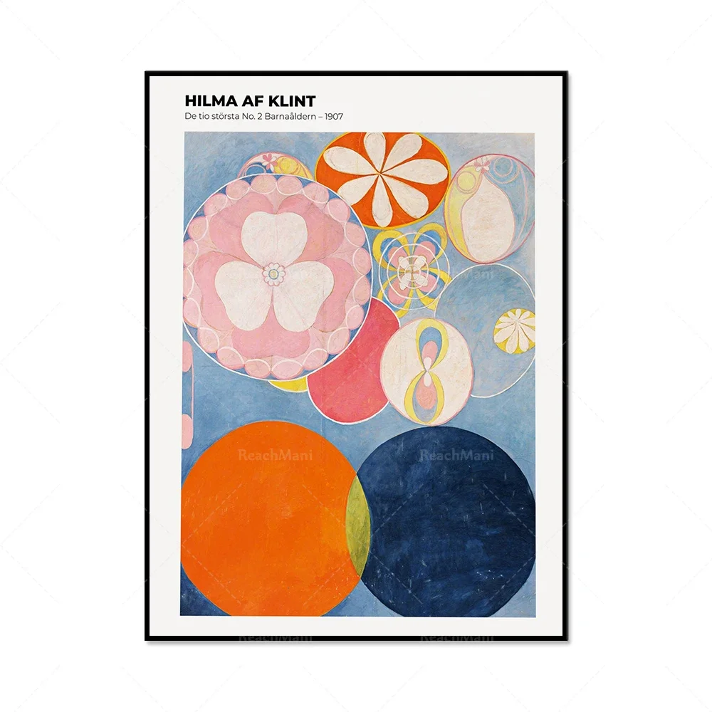 Hilma af Klint Art Print-Exhibition posters, geometric abstract graphic prints, mid-century abstract art retro museum posters - Image 2