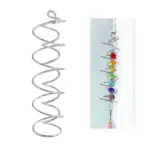 Mini Double Spiral Tail Stabilizer DIY Crystal Hanging Suncatcher Parts Wind Spinner Pendant 3D Magical Visual Effect Home Decor