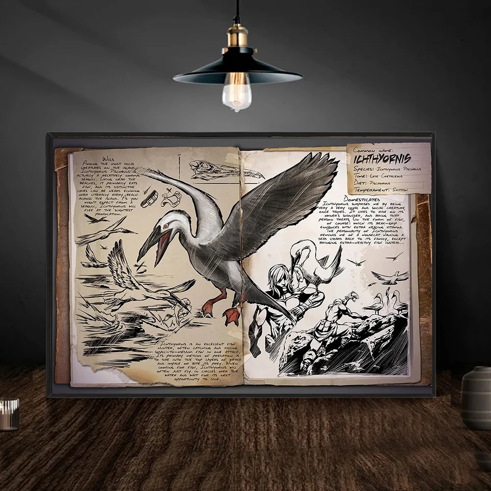 Vintage Survival Evolved Adventure Game Poster Prints Ark Books Survival Game Canvas Painting Boys Room Gamer Wall Home Decor - Image 5