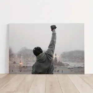 1pc Rocky Balboa Motivational Quote Canvas Art Poster, 12x18 Inches - Frameless Inspirational Boxing Movie Theme Wall Decor for