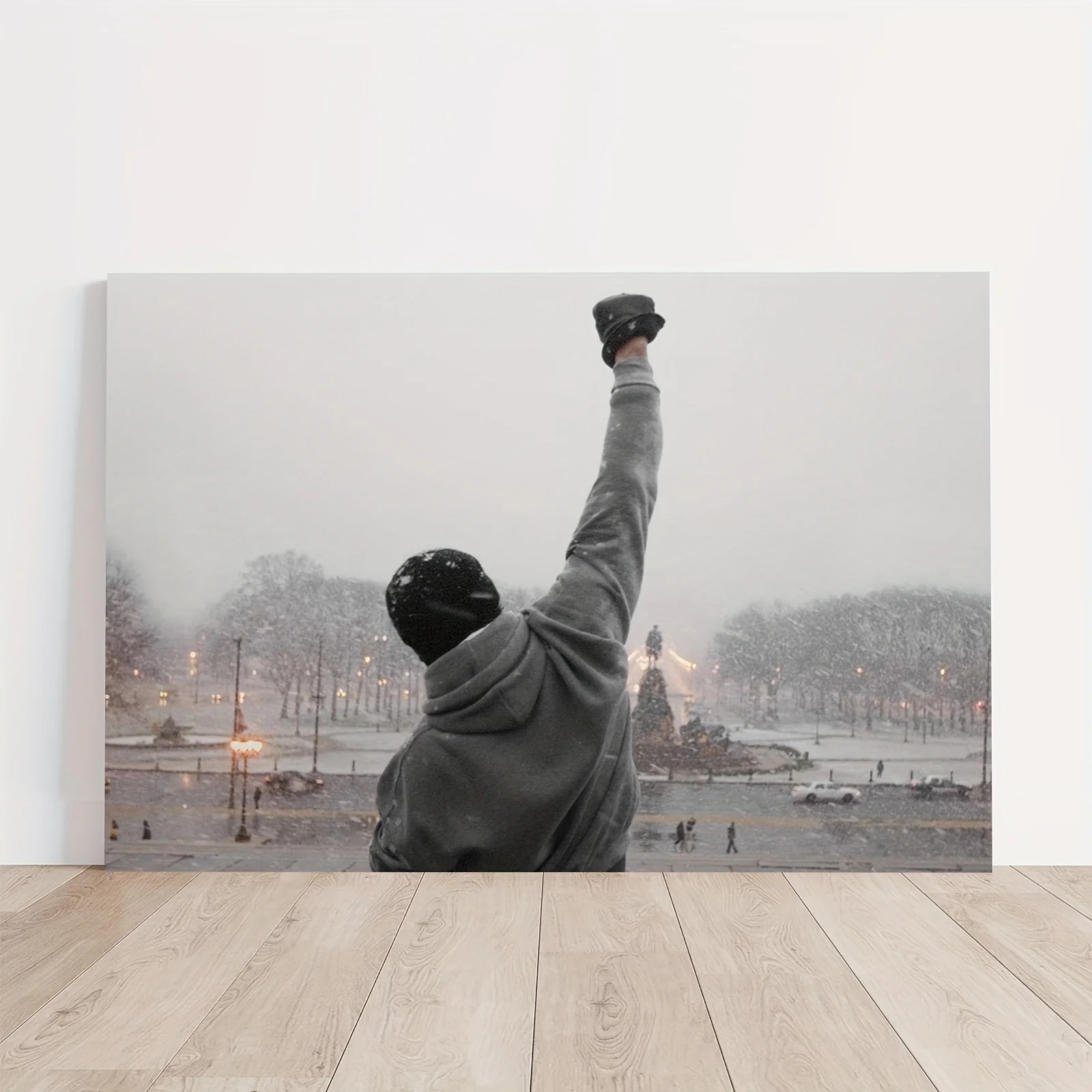 1pc Rocky Balboa Motivational Quote Canvas Art Poster, 12x18 Inches - Frameless Inspirational Boxing Movie Theme Wall Decor for