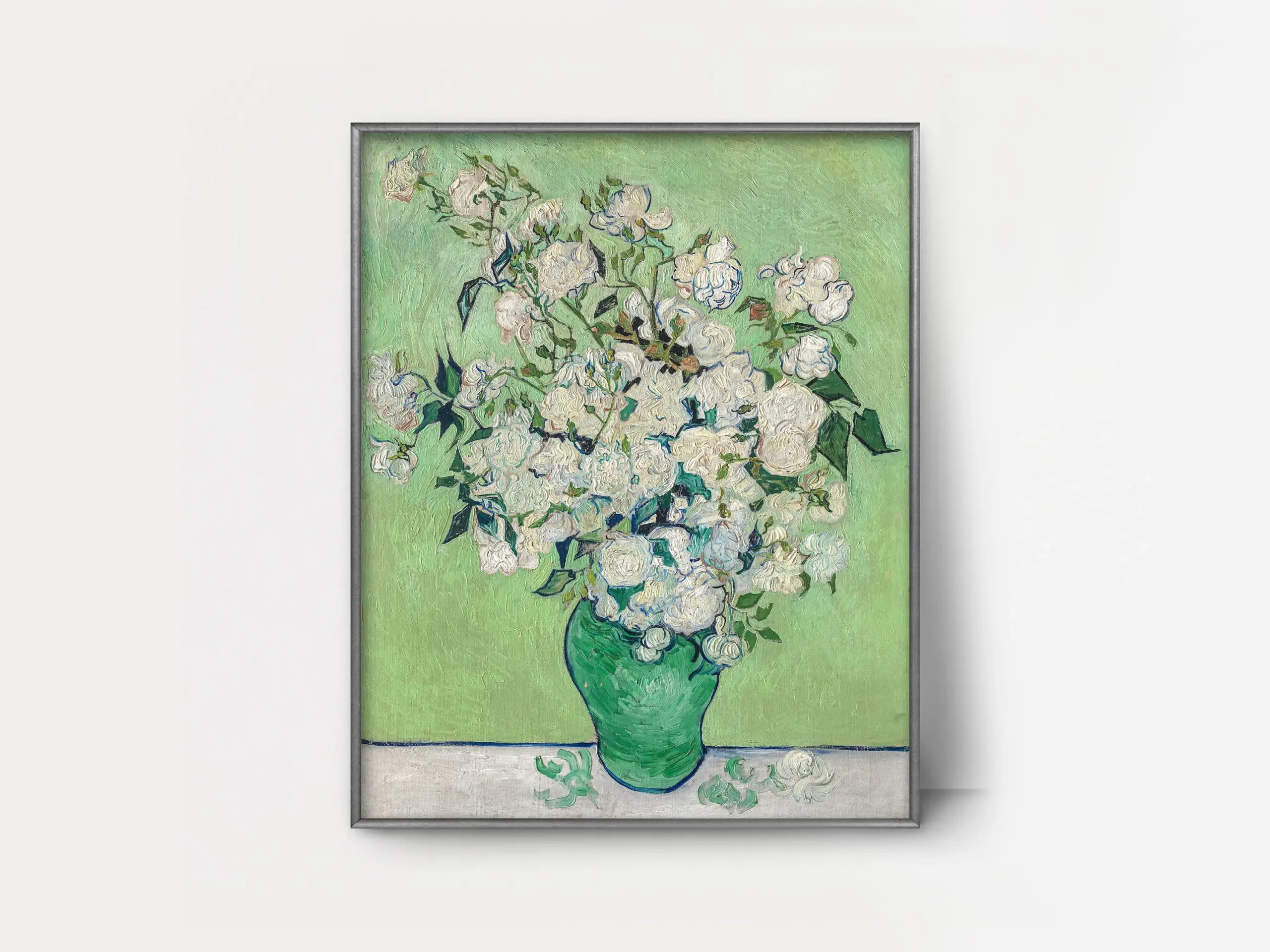 Floral Blush Pink Roses Crystal Vase Manet Van Gogh Flowers Poster Print Wall Art Pictures Canvas Painting Room Home Decor Gift - Image 4