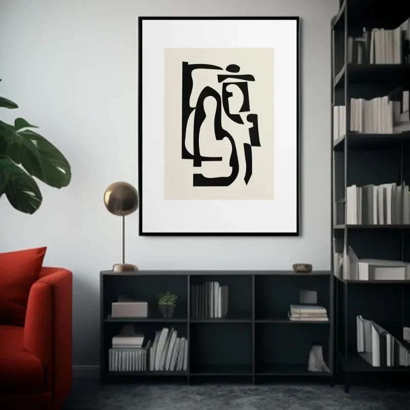 Japanese Minimalist Black and Beige Abstract Ink Posters and Prints Canvas Printing Wall Art Picture for Living Room Home Decor - Image 4