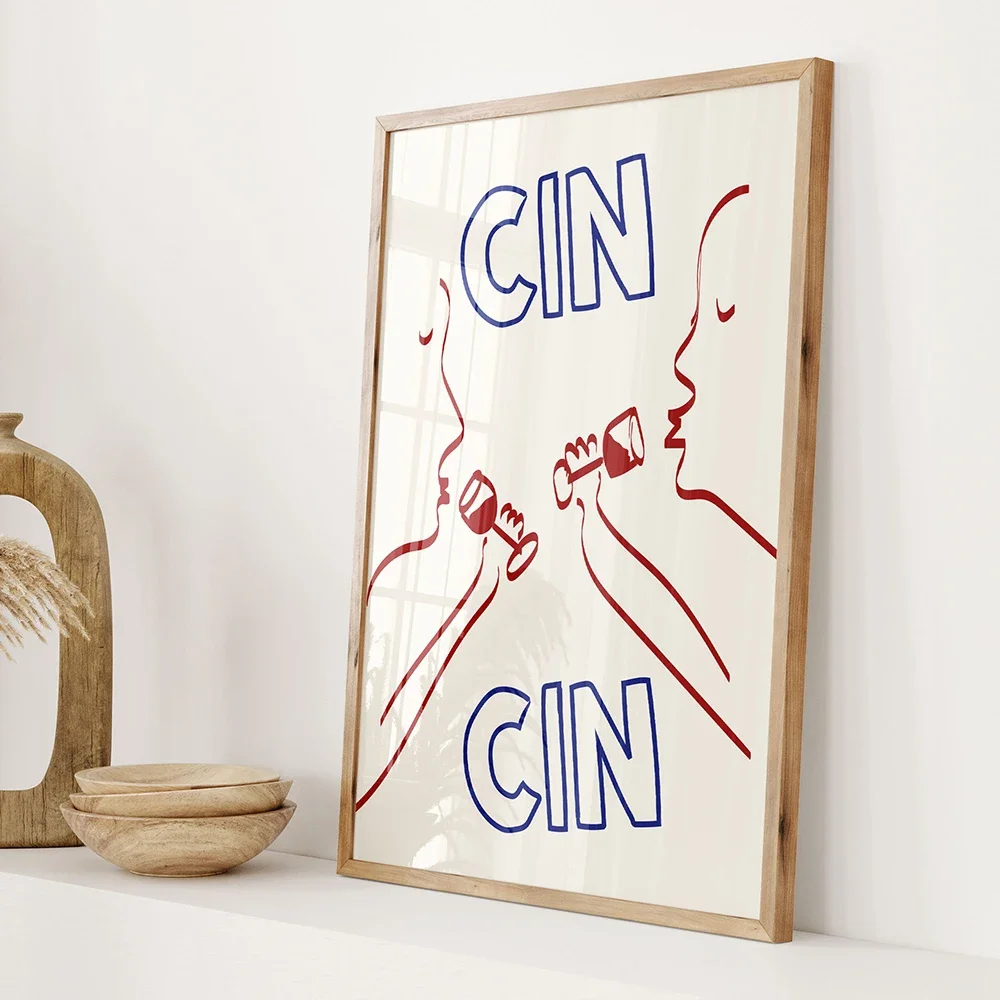 Funny Flower Coffee Cup Wall Art Painting Trendy Retro Cheers Wine Canvas Poster Prints Artwork Pictures for Bar Room Home Decor - Image 2