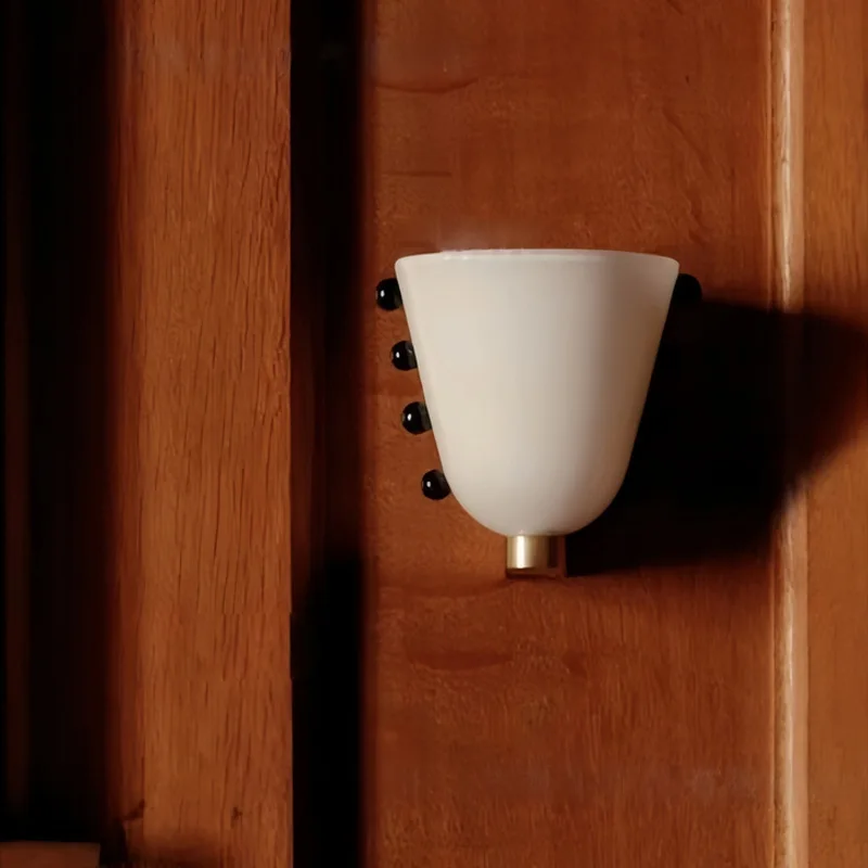 Nordic Artisanal Retro Chic Goblet Glass Wall Lighting Colorful Aisle Wall Lamp For Home Hallway LED Bedroom Bedside Sconce Lamp - Image 5