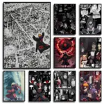 W-Akatsukis-e-Itachis-Uchihas-r Poster Posters Living Room Quality Canvas Vintage Style Painting Home Wall Decor Picture