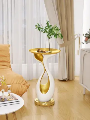 Modern Art Floor Decor, Living Room Sofa Small Side Table, Advanced Sense Tray, Creative Corner Table, Light Luxury Furniture