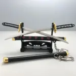 8 Styles Super Warrior Samurai Sword Small Ornament Scabbard Katana Sabre Buckle Anime Cosplay Toy Prop Home Decoration N842