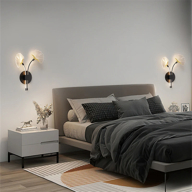 Bedroom bedside wall lamp Nordic creative personality home room lamp Modern simple and luxurious TV background wall lamp - Image 4