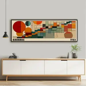 Bauhaus 1923 Art Abstract Canvas Prints Poster Japanese Retro Large Horizontal Art Prints Wall Art Home Decor Art Poster Gifts