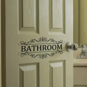 Waterproof Bathroom Wall Sticker PVC Home Art Room Decor Wall Door Stickers Bathroom Decoration Decal Home Supplies
