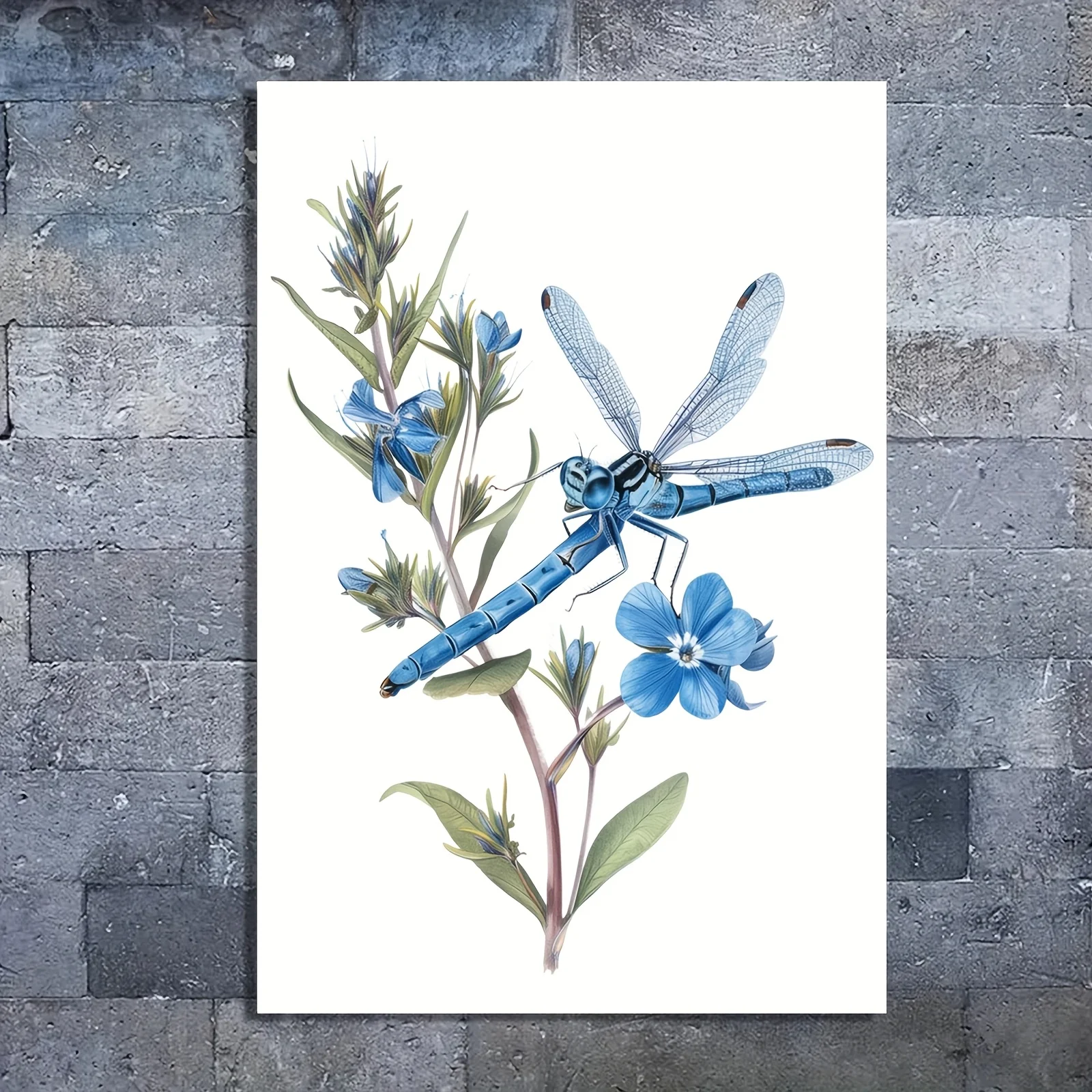 1pc Frameless Canvas Poster 12x18 Inches, Field of Blue Bachelor's Buttons Perfect for Bedrooms, Living Rooms, Hallways - Image 4