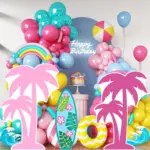 Coconut Tree Cutout Summer Tropical Party Foam Board Surfingboard KT Baord for Birthday Party Backdrop Baby Shower Decorations