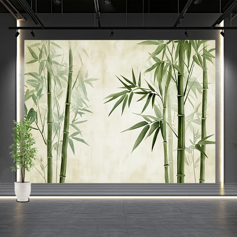 1pc Bamboo forest print tapestry, made of polyester, machine washable, suitable for bedroom and living room decoration. - Image 6