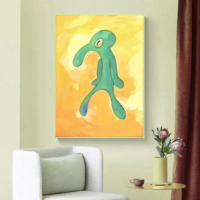 Nordic Bold And Brash Gallery Art Poster Squidward Canvas Painting Print Wall Art Picture for Living Room Home Decor Frameless - Image 5