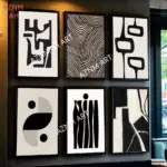 Black White Modernism Exhibition Poster For Living Room,bedroom,bar Wall Art Prints Paper Sticker Decoration Gifts