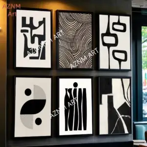 Black White Modernism Exhibition Poster For Living Room,bedroom,bar Wall Art Prints Paper Sticker Decoration Gifts