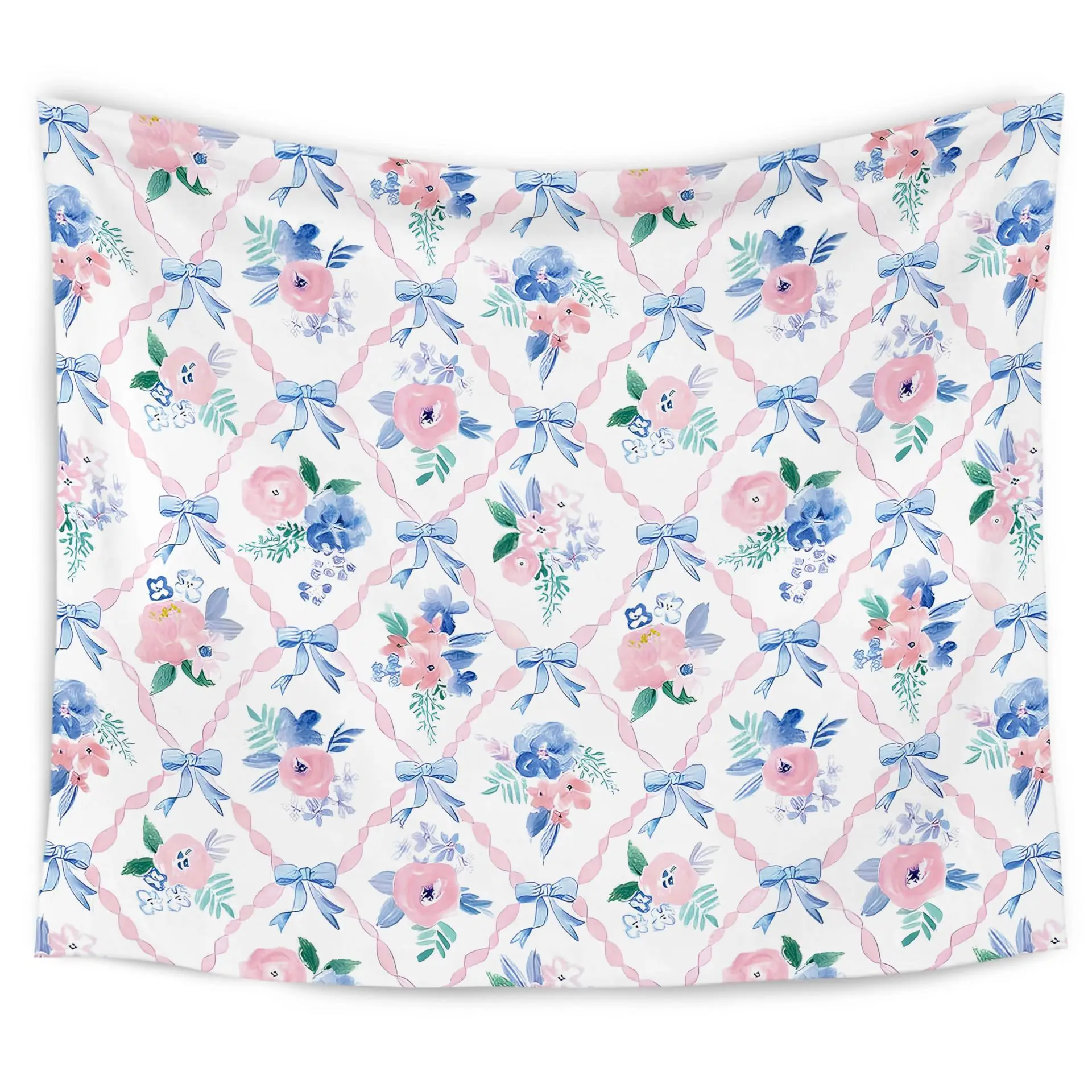 Green grass and flower pattern Home decoration wall hanging fabric tapestry decorative for family rooms background friend's gift - Image 5