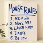 House Rules Wall Art Prints Canvas Painting Poster Picture For Living Bedroom Play Room Home Decor