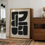 Abstract Minimalist Abstract of Lines Posters Sticky Decoracion Painting Wall Art White Cavans Paper Wall Decor