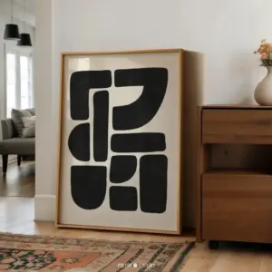 Abstract Minimalist Abstract of Lines Posters Sticky Decoracion Painting Wall Art White Cavans Paper Wall Decor