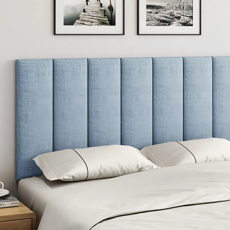Faux Linen Wall Stickers Upholstered Anti Collision Self Adhesive Cushion Soft Decoration Panels Headboard Background Wall Decor - Image 6