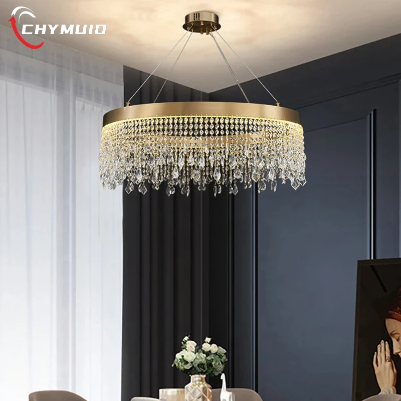 Modern Simple Luxury Crystal LED Ceiling Chandelier for Living Dining Room Kitchen Pendant Light Luster Home Decor Bedroom Lamp - Image 3