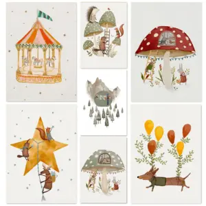 Simple And Cute Children's Cartoon Art Posters Canvas Oil Painting Prints Wall Paintings Living Room Bedroom Home Decoration