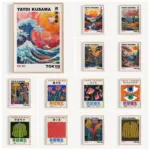 Japanese Retro Wave Yayoi Kusama Canvas Print Poster Japandi Abstract Exhibition Art Prints Living Room Wall Art Home Decor