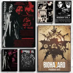 Game R-resident Evil Poster Modern PP Paper Wall Art Sticker Minimalist Decorative for Cafe Office Bar Home Wall Decor Gift