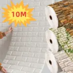 70cmx10m Self-adhesive Wallpaper Decoration Antique Foam Brick Wallpaper Living Room Bedroom Waterproof 3D Wall Sticker