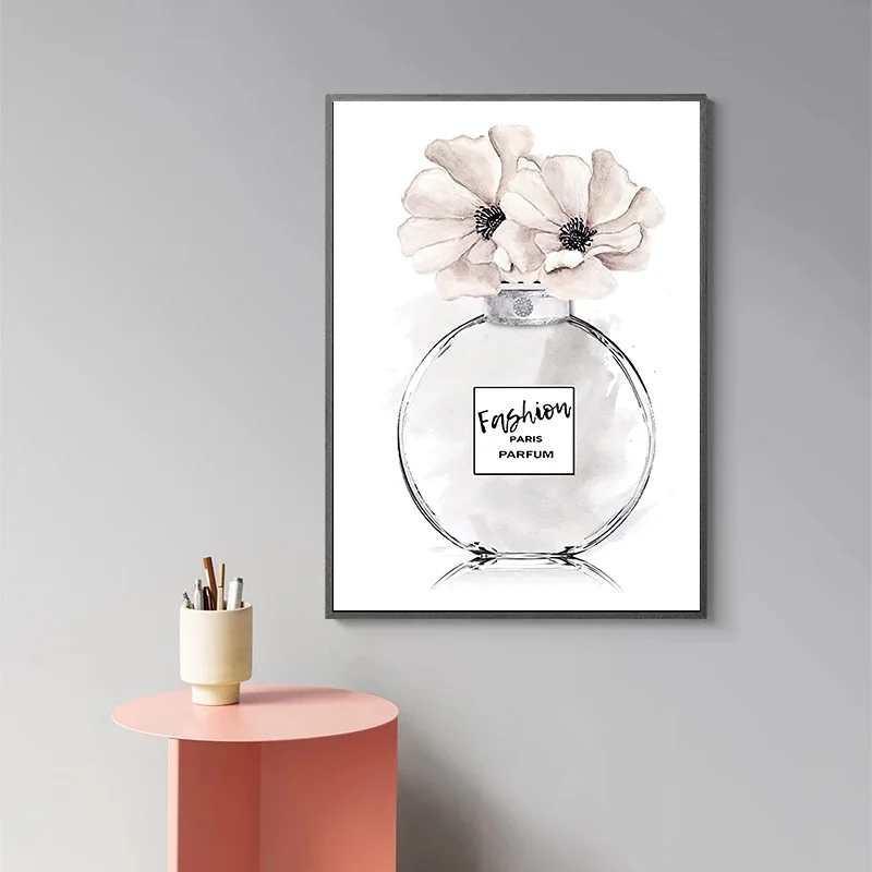 Fashion Luxury Coco Perfume Bottle Canvas Painting Nordic Flower Poster Print Wall Picture Modern Girl Room Decor Quadro Cuadros - Image 4