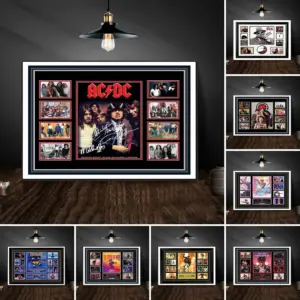 Pop Singer Signature Record Art Posters Print Classic Rock Band Photo Signature Canvas Painting Living Room Wall Home Decoration