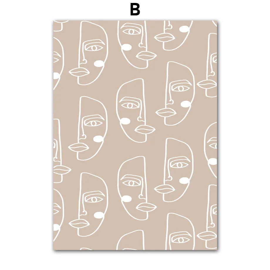 Line Girl Face Leaf Modern Abstract Black White Posters And Prints Canvas Painting Wall Art Pictures For Living Room Home Decor - Image 5