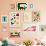 Crocodile Fish Chair Sofa Colorful Life Abstract Lines Posters Prints Canvas Painting Wall Art Pictures Living Room Home Decor