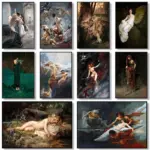 John William Waterhouse Woman Portrait Classic Artwork Posters and Prints Canvas Printing Wall Art Picture for Living Room Decor