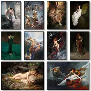 John William Waterhouse Woman Portrait Classic Artwork Posters and Prints Canvas Printing Wall Art Picture for Living Room Decor