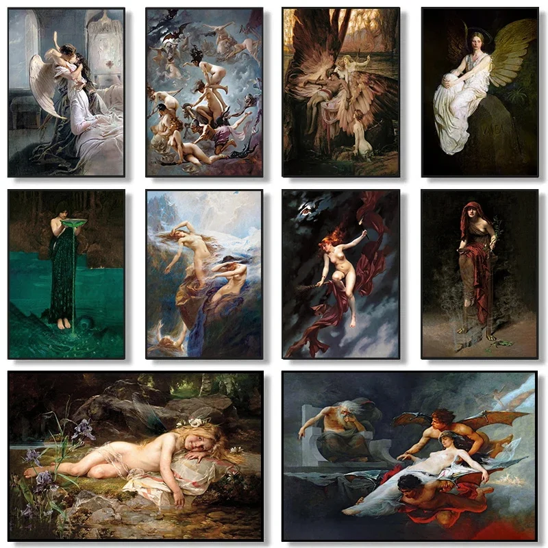 John William Waterhouse Woman Portrait Classic Artwork Posters and Prints Canvas Printing Wall Art Picture for Living Room Decor