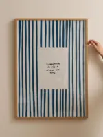 Minimalist Quote Wall Art Poster – Modern Abstract Stripe Canvas Print with Inspirational Text, Nordic Living Room Bedroom Decor