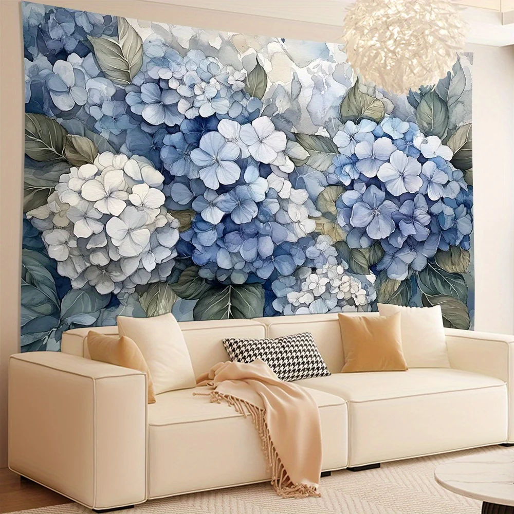 1 piece of elegant floral tapestry, polyester fabric, machine washable, suitable for bedroom living room decoration - Image 3