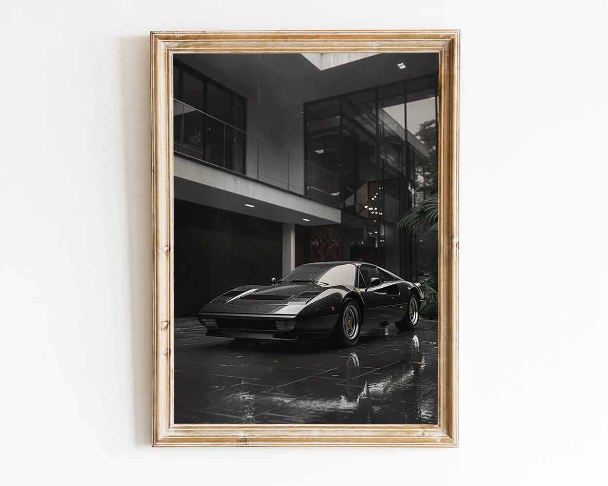 Nostalgic Retro Fashion Black And White Luxury Car Art Poster Canvas Printing Living Room Sofa Background Wall Modern Decoration - Image 4