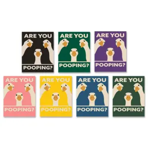 Funny Goose Bathroom Sign "Are You Pooping?"Animal-Themed Bathroom Decor Posters Humorous Toilet Decorative painting