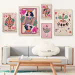 1pc Colorful Queen of Hearts Playing Card Art Poster Fashion Minimalist Playing Card Teenage Trend Home College Style Dorm Decor