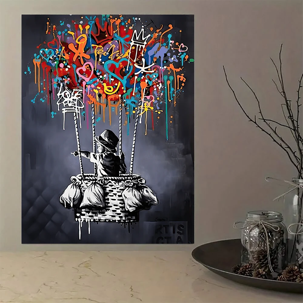 Classic Abstract Wall Art Banksy Street Graffiti Wall Art HD Canvas Print Poster Home Living Room Bedroom Decoration - Image 4
