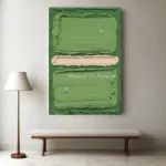 Mintura,Handpaintd Abstract Texture Green Tennis Court Oil Painting on Canvas,Modern 3D Knife Art Poster,Wall Picture,Home Decor