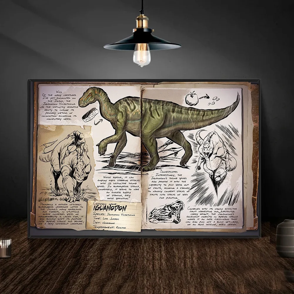 Vintage Survival Evolved Adventure Game Poster Prints Ark Books Survival Game Canvas Painting Boys Room Gamer Wall Home Decor - Image 4