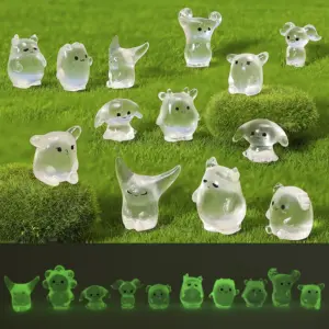 10-50pcs Luminous Ghost Figurine Miniature Halloween Cartoon Demon Micro Landscape Ornaments Home Office Desk Room Decorations