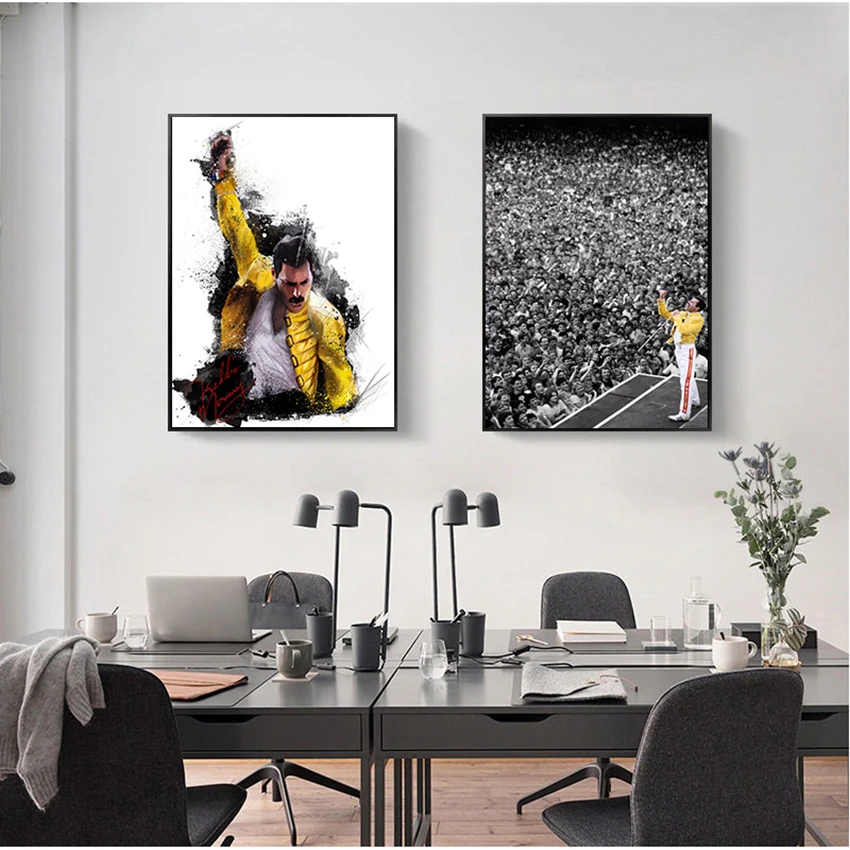 Wall Art Pictures Decorative Home Decor Cuadros Freddie Mercury Bohemian Rock Music Star Posters And Prints Canvas Painting - Image 4